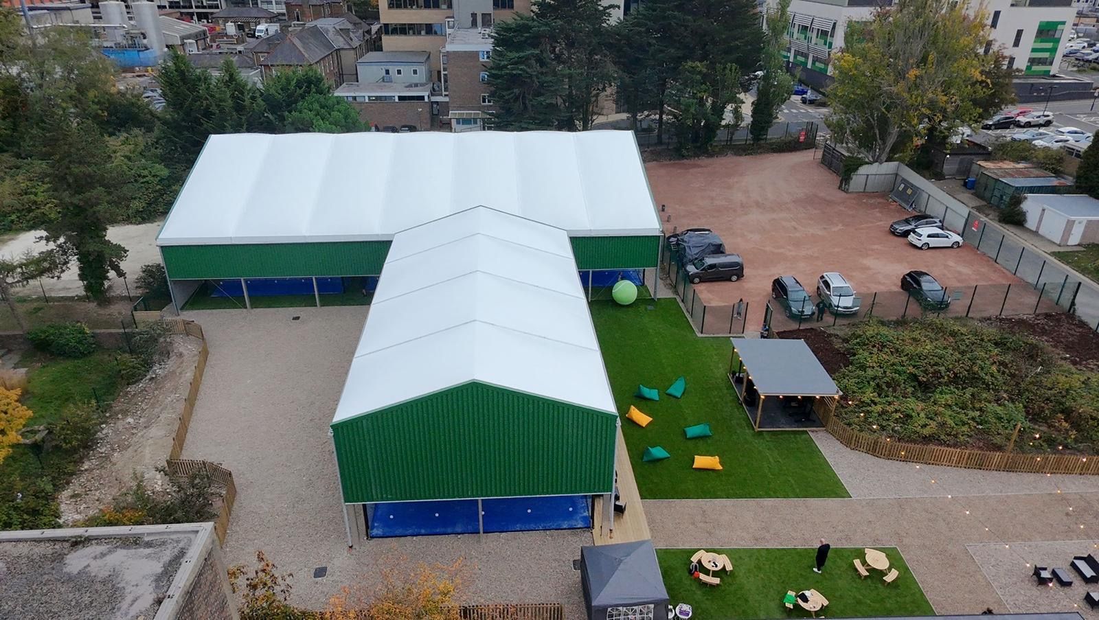 Full site from above — example padel site